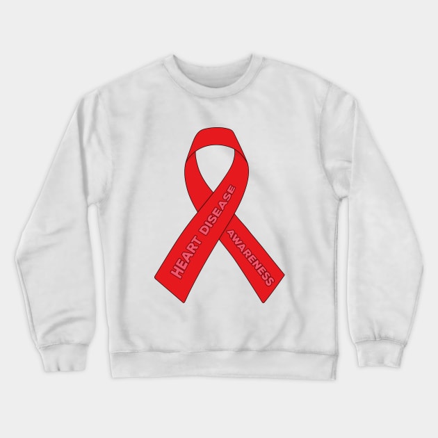 Heart Disease Awareness Crewneck Sweatshirt by DiegoCarvalho